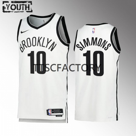 Dres Brooklyn Nets Ben Simmons 10 Nike 2022-23 Association Edition Bijela Swingman - Dječji